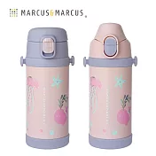 【MARCUS＆MARCUS】兒童兩用不鏽鋼保溫水瓶套組(吸管+飲嘴)-粉