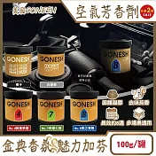 (2罐任選超值組)美國GONESH-室內車用香氛固體凝膠消臭放置型空氣芳香劑100g/罐(靜置型薰香膏,免安裝車載香水,居家空間擴香,除皮革食物異味,長效約8週) No.4藤蔓果園+No.7幸運七號各1罐