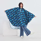 【RAINSTORY】披肩式防水型斗蓬(沁藍花海)