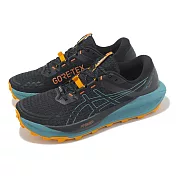 Asics 越野跑鞋 GEL-Trabuco 13 GTX 男鞋 黑 藍 防水 抓地 緩衝 戶外 運動鞋 亞瑟士 1011B978001