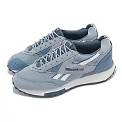 Reebok 休閒鞋 LX2200 男鞋 藍 灰 復古 麂皮 異材質拼接 100074415 28.5cm BLUE/WHITE
