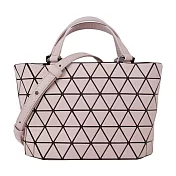 ISSEY MIYAKE 三宅一生 BAOBAO CRYSTAL MATTE啞光斜背手提兩用包-多色選 粉米色