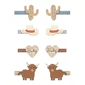 英國Mimi & Lula_SS25_歡樂動物_愛心萌牛迷你髮夾8入