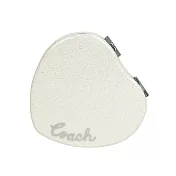 COACH Logo 標誌亮片愛心造型鏡子 (白色)