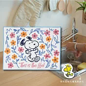 日本卡通餐具瀝水墊 (附可黏魔鬼氈掛勾) 白色