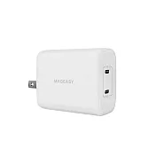 MAGEASY Power 氮化鎵雙孔快速電源充電器 45W  白色