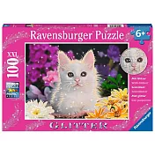 德國Ravensburger維寶拼圖 閃亮版 白色小貓(100P)