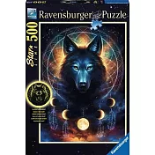 德國Ravensburger維寶拼圖 夜光版 月狼(500P)