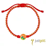 【Just Gold 鎮金店】翠嶺福緣-平安 黃金手繩(網路限定)