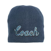 COACH Script 草寫標誌混羊毛毛帽 (海軍藍)