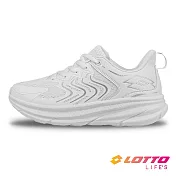 【LOTTO 義大利】女 寬楦 MAX 2系列 極厚RUN+避震跑鞋- 23cm 晶炫白