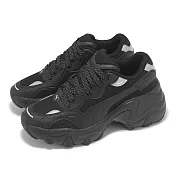 Puma 休閒鞋 Pulsar Wedge Wns Mesh V2 女鞋 黑 銀 厚底 老爹鞋 39968101 23cm BLACK/SILVER
