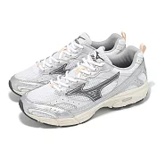 Mizuno 休閒鞋 MXR 男鞋 女鞋 銀 白 拼接 復古 千禧跑鞋 Sport style 美津濃 D1GA2451-09