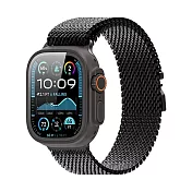 Apple Watch (38/40/41/42(十代)/42/44/45/46/49) 米蘭 Air 磁吸錶帶 不鏽鋼 -黑色-42/44/45/46/49