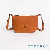 ZODENCE HAN義大利植鞣革斜背包  經典駝