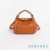 ZODENCE LUCY義大利植鞣革手提斜背燈籠包-小  經典駝