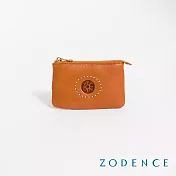ZODENCE HAN義大利植鞣革鑰匙零錢卡包  經典駝