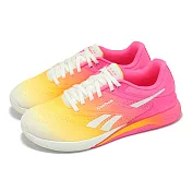 Reebok 訓練鞋 Nano X5 女鞋 粉 黃 緩衝 穩定 多功能 運動鞋 100209375