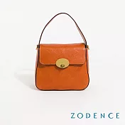 ZODENCE MONA義大利植鞣革手提斜背寶盒包  經典駝