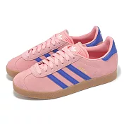 adidas 休閒鞋 Gazelle 男鞋 女鞋 粉紅 藍 復古 麂皮 膠底 愛迪達 JI2077