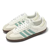 adidas 德訓鞋 Samba OG W 女鞋 米白 綠 復古 休閒鞋 愛迪達 IH2752