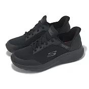 Skechers 工作鞋 Squad Chaos SR Slip-Ins 女鞋 寬楦 黑 防滑 抗電 全黑 瞬穿科技 108159WBLK