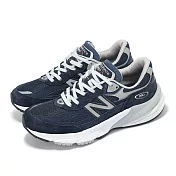 New Balance 休閒鞋 990 V6 女鞋 美製 海軍藍 灰 復古 經典 NB W990NV6-B 25.5cm NAVY/WHITE
