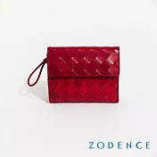 ZODENCE CRAFTSOUL進口真皮手工上色編織中夾  醇酒紅