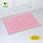【日本OKA】乾度良好 FINE 銀離子抗菌防臭浴室地墊-45x60cm- 粉紅