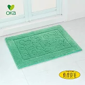 【日本OKA】乾度良好 FINE 銀離子抗菌防臭浴室地墊-45x60cm- 翠綠