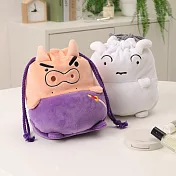 蠟筆小新絨毛造型束口袋 -全身小白