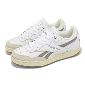 Reebok 休閒鞋 BB 4000 II 男鞋 白 灰棕 復古 低筒 麂皮 小白鞋 100221096