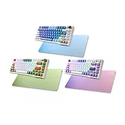 irocks K103R 機械式鍵盤-RGB背光-莓紅軸/奶茶軸+C33 大尺寸滑鼠墊 組合 薰衣紫/奶茶軸+C33薰衣紫漸層鼠墊