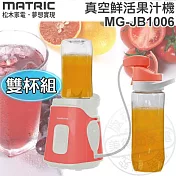 松木 真空鮮活果汁機(雙杯組) (福利品) 粉色