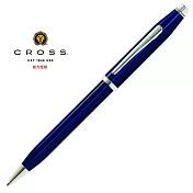 CROSS 新世紀系列 藍亮漆白夾 原子筆 AT0082WG-158