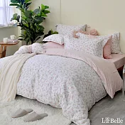 義大利La Belle《胭脂點點》雙人純棉四件式防蹣抗菌吸濕排汗兩用被床包組