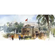 【玲廊滿藝】(阿力)余思瑩-臺大校門口56x25cm