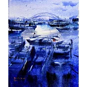 【玲廊滿藝】(阿力)余思瑩-永安漁港39x27cm