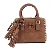 Tory burch 編織飾邊兩用包-焦糖色