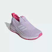 adidas 健走鞋 Cloudfoam Walk Lounger 女鞋 紫 粉 針織 套入式 緩衝 休閒 愛迪達 ID4060 23.5cm PINK/WHITE