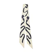 BURBERRY緞帶印花絲巾 米色