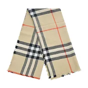 BURBERRY格紋羊毛圍巾 沙色