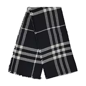 BURBERRY格紋羊毛圍巾 黑色