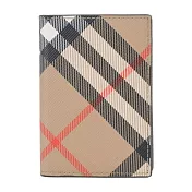 BURBERRY 新款格紋對開卡片夾 沙色
