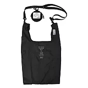 日本KiU 449-900 黑色 可斜背防水購物袋, 可收納, 包包吊飾可掛, 附菊繩