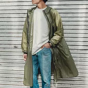 日本KiU 406-906 軍綠色 史上最輕盈空氣雨衣(男女適用)