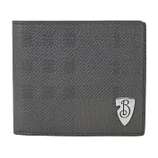 BURBERRY 盾形格紋小牛皮對開8卡短夾 咖啡