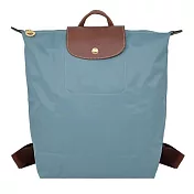 LONGCHAMP LE PLIAGE系列再生尼龍摺疊後背包(中) 尤加利綠