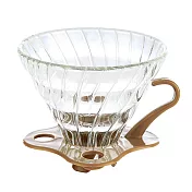 【GlassKing】GK-518 螺紋濾杯 1～4人 V60 咖啡濾器 錐形濾杯 手沖濾杯 咖啡器具 咖啡色