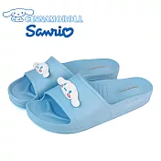 【HELLO KITTY】女 CINNAMOROLL 大耳狗 拖鞋 防水拖鞋 平底 輕量 一體成型 三麗鷗 JP24 水藍色